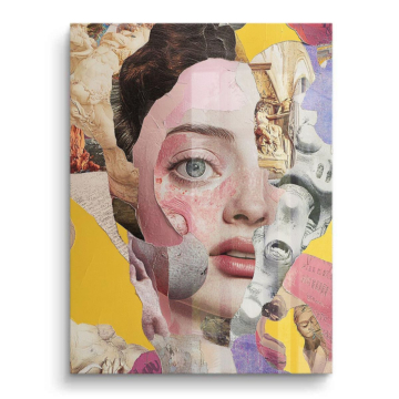 Fragmented Beauty Collage PVC Gloss Art