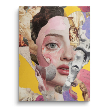 Collage de beauté fragmentée - tableau PVC mat