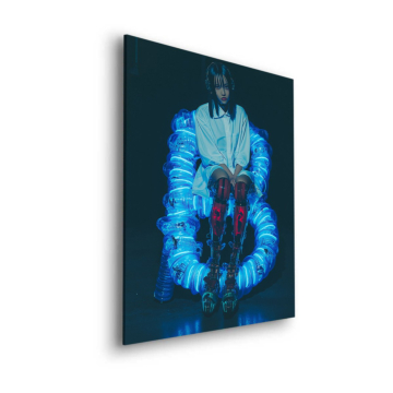 Neon Cyborg Throne Dibond Matt Art