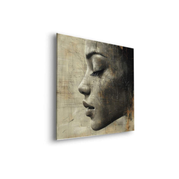 Serene mujer perfil - cuadro Dibond mate