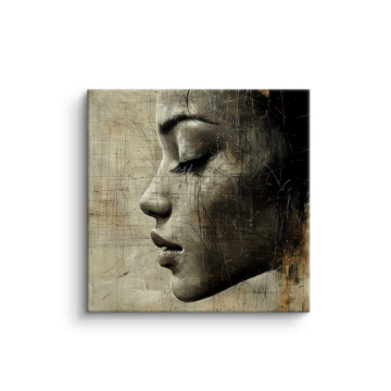 Serein femme profil - tableau sur toile