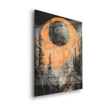 Wald inspiriert von Death Star - Acrylglasbild