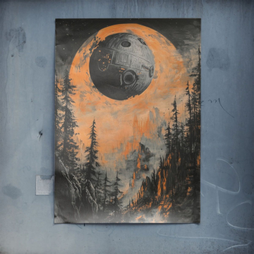Death Star Inspired Forest Poster Art