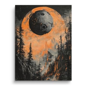 Wald inspiriert von Death Star - Leinwandbild