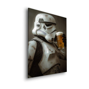Szturmowiec z piwem inspirowany Star Wars - obraz na dibondzie matowym
