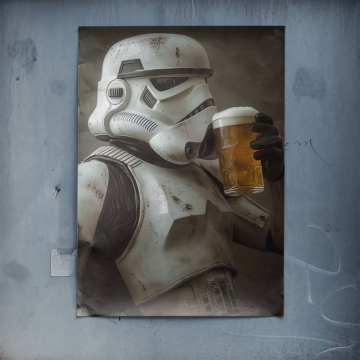 Star Wars Inspired Stormtrooper Beer Poster Art