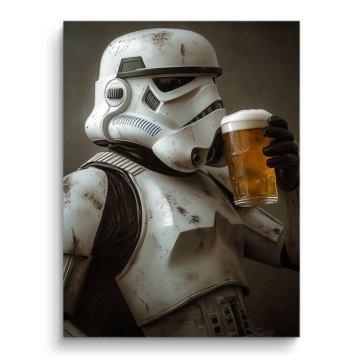 Szturmowiec z piwem inspirowany Star Wars - obraz na matowym PVC