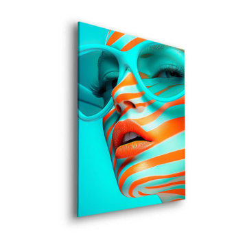 Striped Pop Beauty Dibond Matt Art