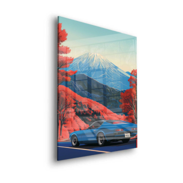 Ford Mustang Mount Fuji Acrylic Glass Art