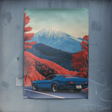 Ford Mustang Mount Fuji Poster Art