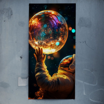 Astronaut mit Kristallkugel - Poster