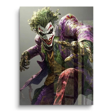 Bösewicht Porträt inspiriert von Joker - PVC-Bild glänzend