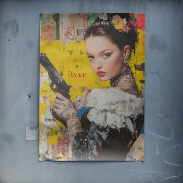 Retrato intenso de poder femenino - póster