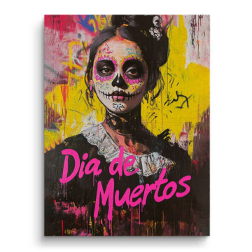 Dia de Muertos Sugar calavera chica - cuadro en lienzo
