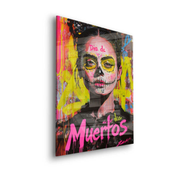 Dia de Muertos Girl Acrylic Glass Art