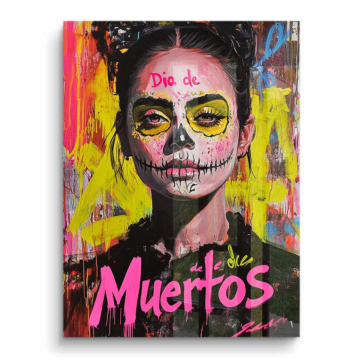 Día-de-Muertos-Mädchen - PVC-Bild glänzend
