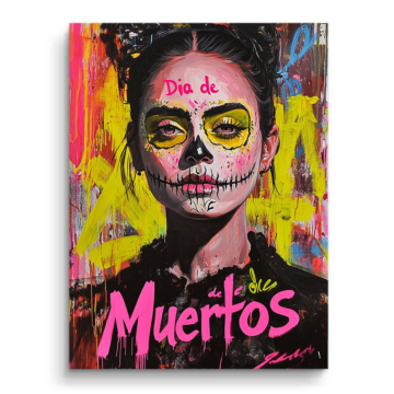 Día-de-Muertos-Mädchen - PVC-Bild matt