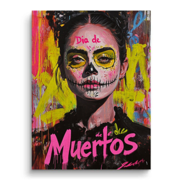 Dia de muertos jeune fille - tableau sur toile