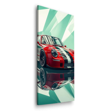 Reflejos de carreras inspirados en Porsche - cuadro Dibond mate