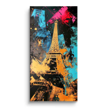 Eiffel Tower Paint Splash PVC Matt Art