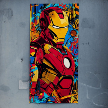 Graffiti héros inspiré de Iron Man - poster