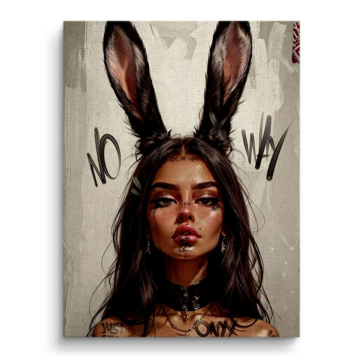 Bunny Ears Street Portrait Canvas Art