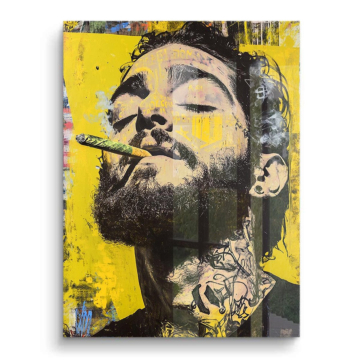 Portrait de rue avec cigarette - tableau PVC brillant