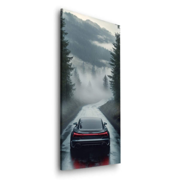 Porsche Inspired Misty Road Escape Dibond Matt Art