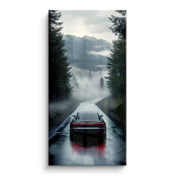Porsche Inspired Misty Road Escape PVC Gloss Art