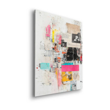 Collage urbain abstrait - tableau Dibond mat