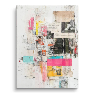Abstract Urban Collage PVC Gloss Art