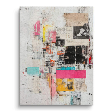 Abstrakte urbane Collage - Leinwandbild