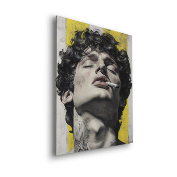 Cigarette portret buntownika - obraz na dibondzie matowym