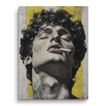 Cigarette Rebel Portrait Canvas Art