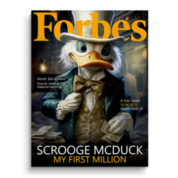 Scrooge McDuck Forbes Inspired Canvas Art