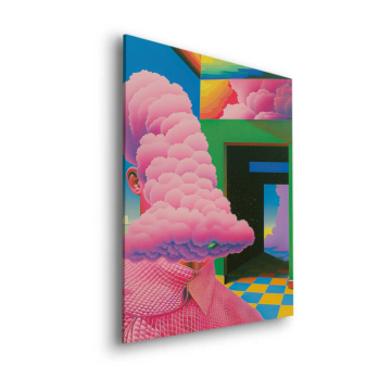 Surréaliste rose nuage room - tableau Dibond mat