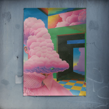 Surrealer pinker Wolkenraum - Poster