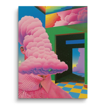 Surréaliste rose nuage room - tableau PVC mat