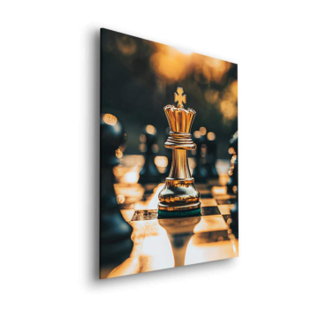 Golden Chess King Dibond Matt Art
