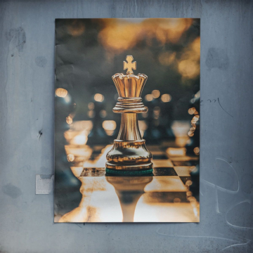 Golden Chess King Poster Art