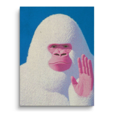 Weißer Gorilla im Pop-Stil - Leinwandbild