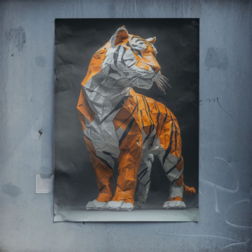 Low-Poly-Tiger - Poster