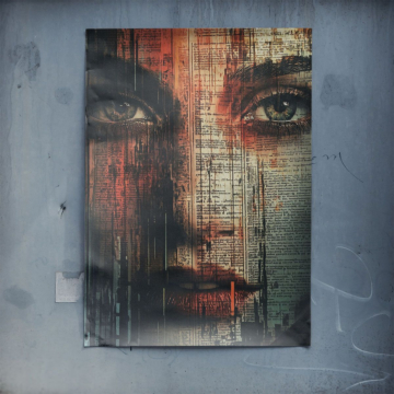 Rostro abstracto urbano - póster