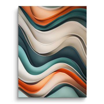 Layered Wave Abstract PVC Matt Art