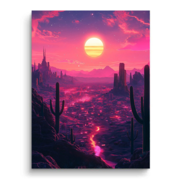 Neon Desert Sunset PVC Matt Art