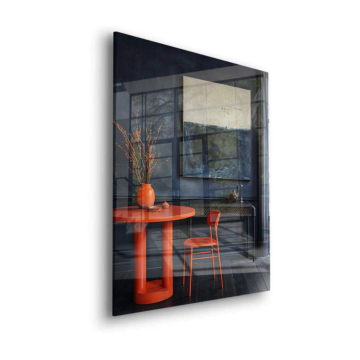 Minimalistisches dunkles Interieur - Acrylglasbild
