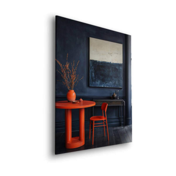Minimalista oscuro Interior - cuadro Dibond mate