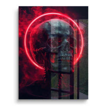 Crimson Halo Skull PVC Gloss Art