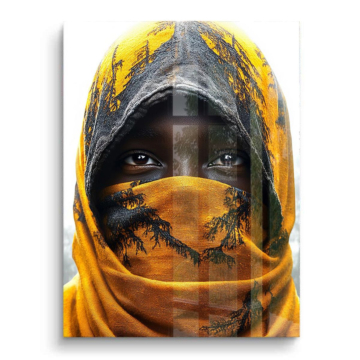 Golden Veil Desert Portrait PVC Gloss Art