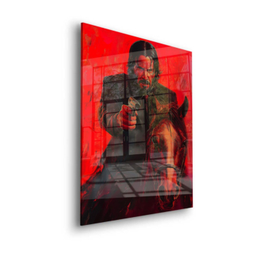 Pferd Reiter inspiriert von John Wick - Acrylglasbild
